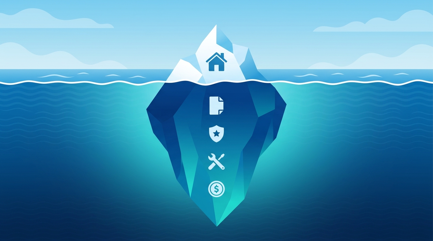 Iceberg illustration of hidden home ownership costs beyond the monthly loan payment